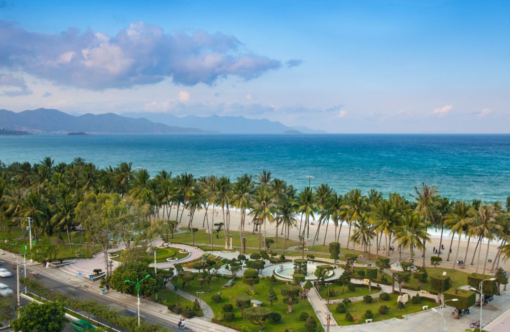 The sea facing promenade at Nha Trang, Vietnam