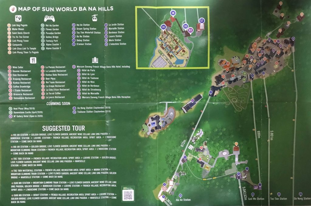 Map of Ba Na Hills