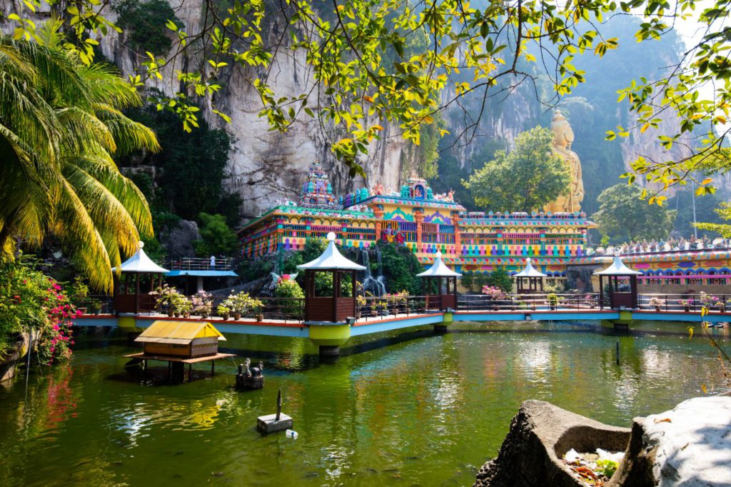 The fountains in front of Ramayana caves