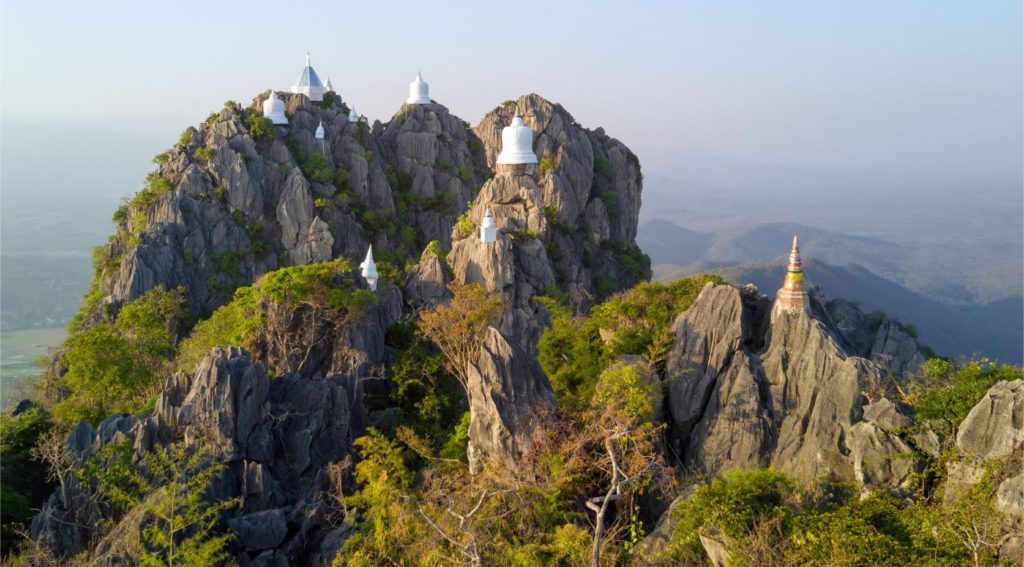 Floating Pagodas in Lampang province