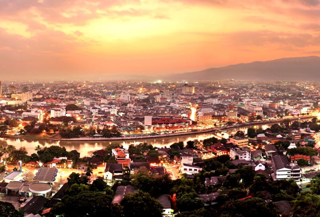 Aerial view of Chiang Mai City