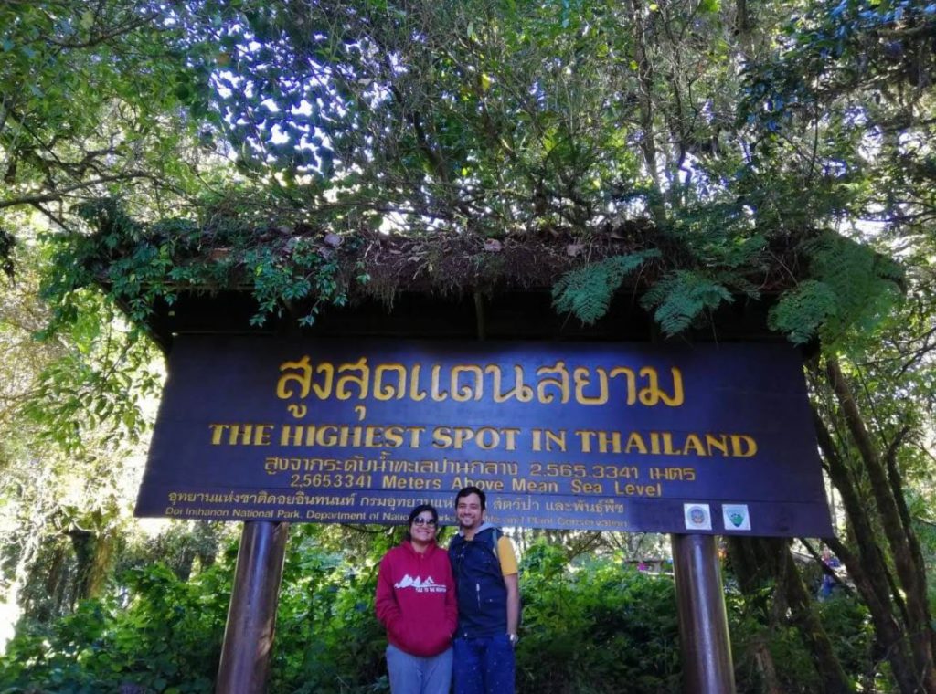 At the highest point on Doi Inthanon