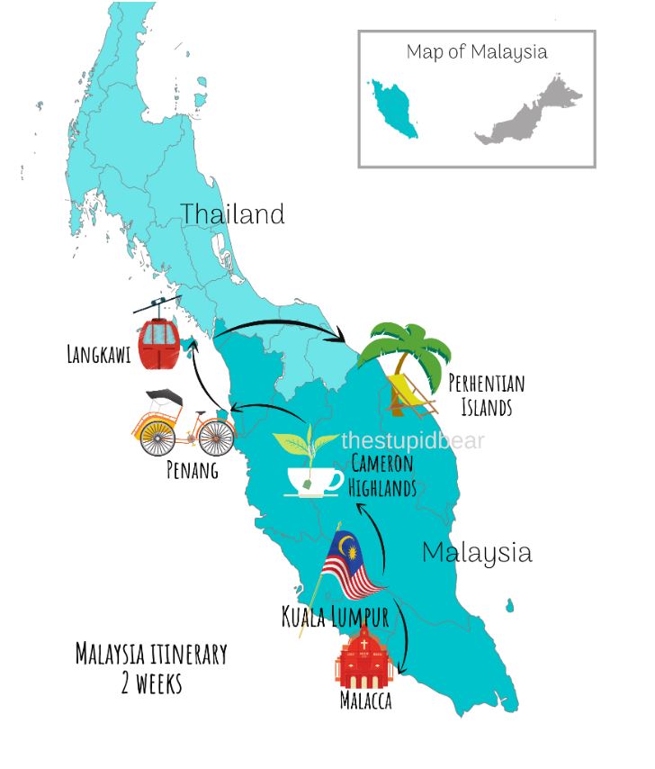 Malaysia travel itinerary for 2 weeks