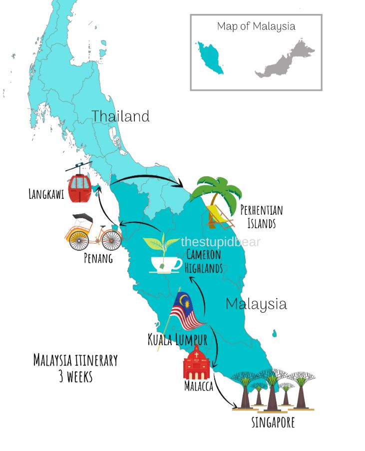 Malaysia travel itinerary and Singapore