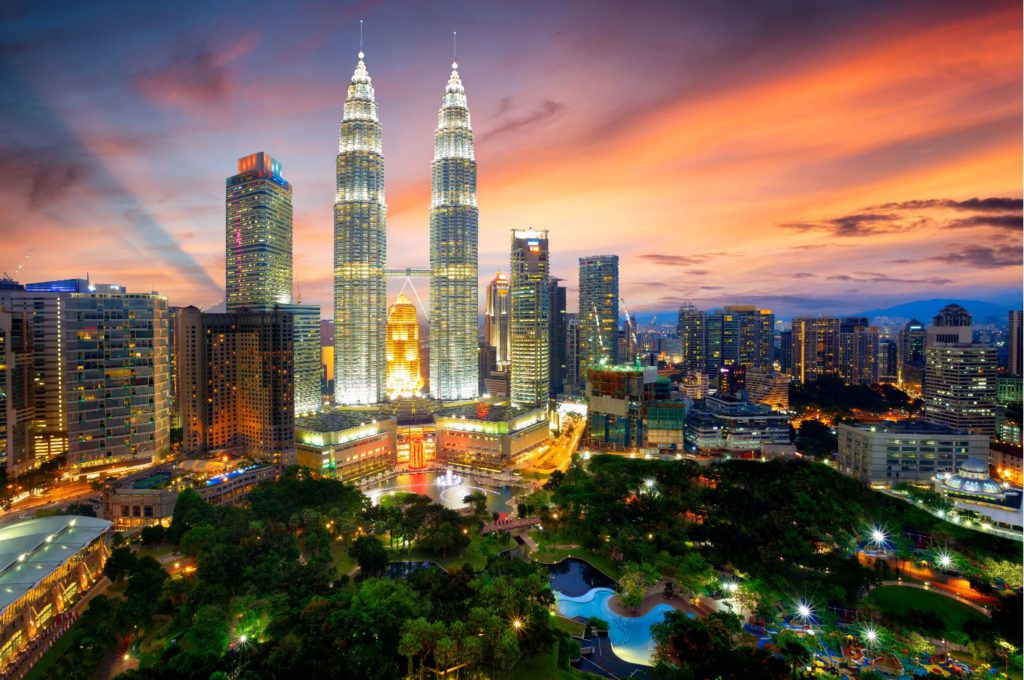 View of Petronas tower in Kuala Lumpur