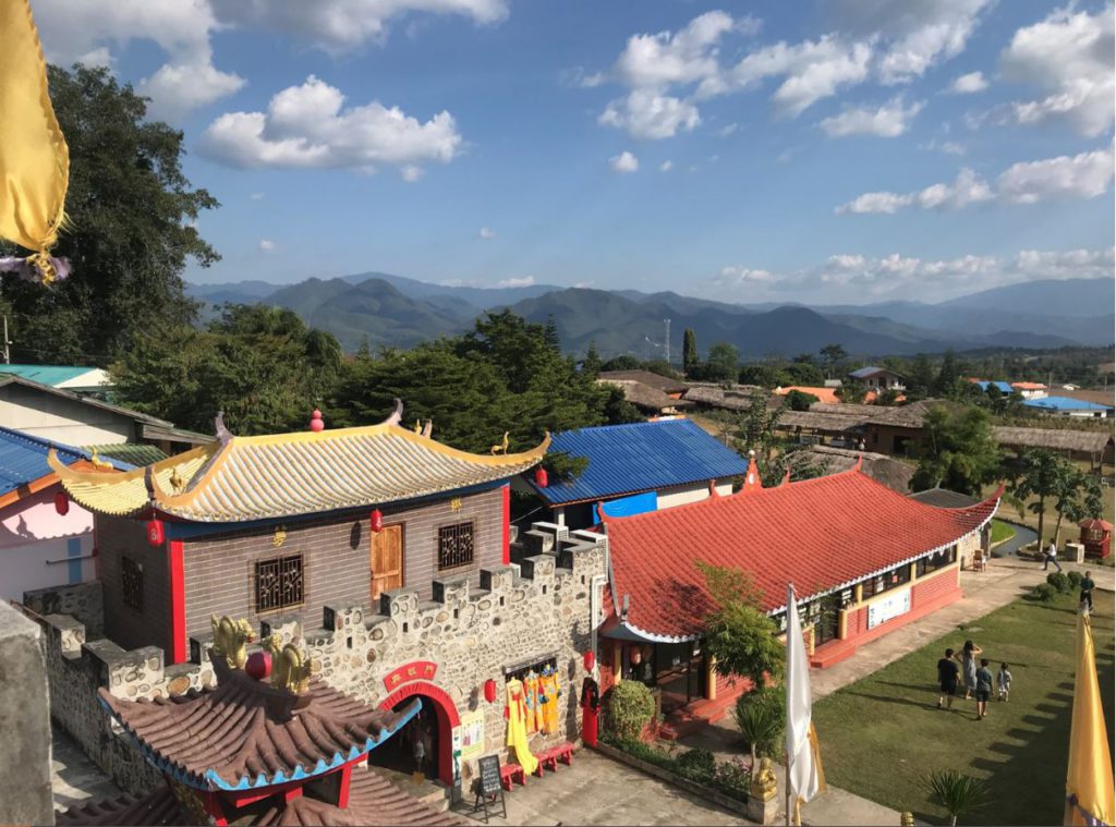 View of the surrounding valleys from the roof of Fort Santichon