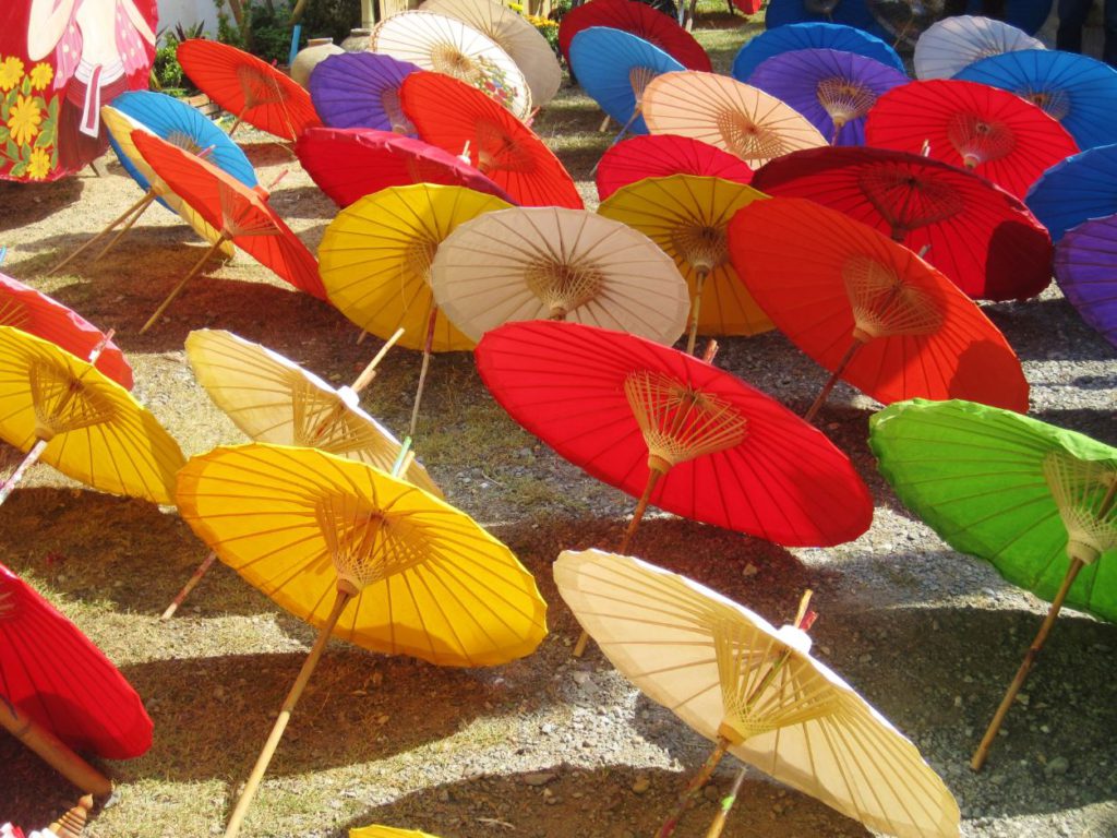 Bamboo Umbrellas in Bo Sang
