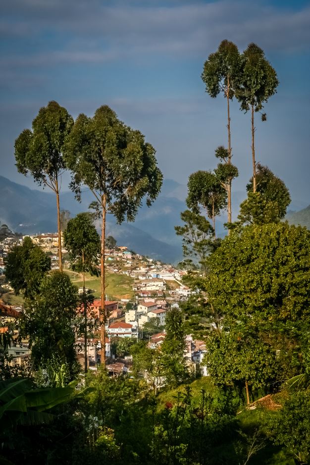 View of the town on the way to Kodaikanal