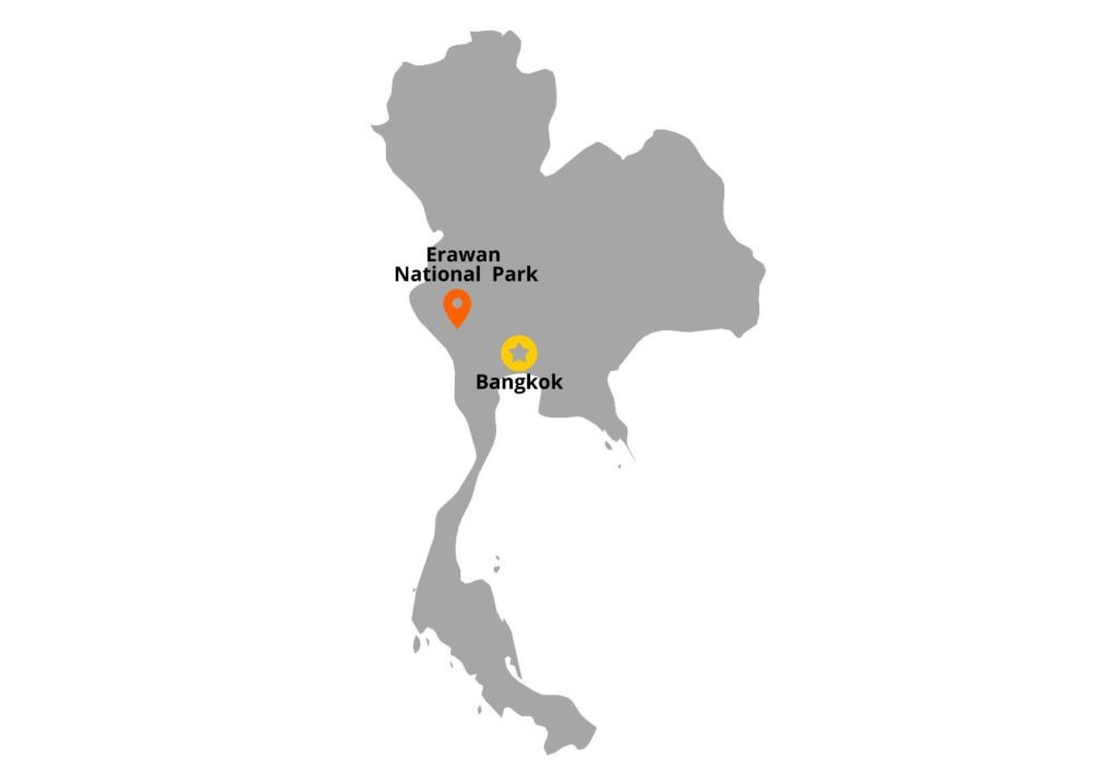 Location of Erawan National Park