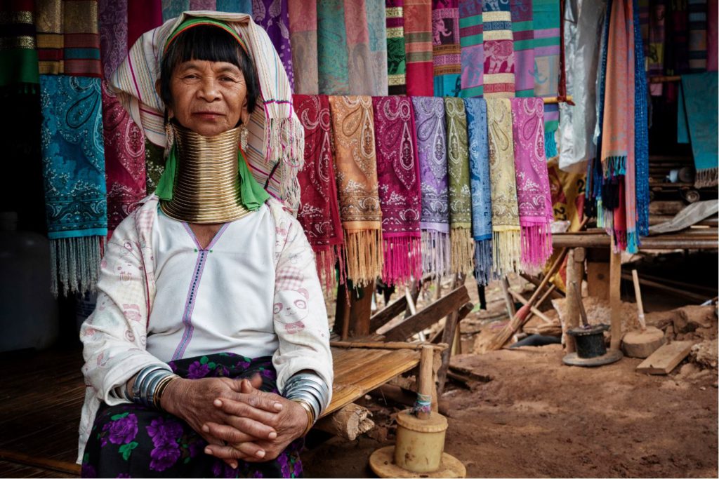 A woman from the Long Necked Tribes of Karen Village