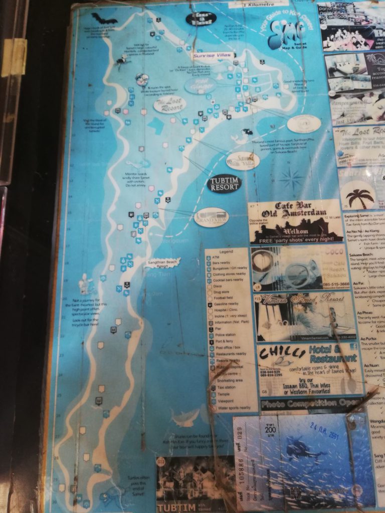 Map of Koh Samet