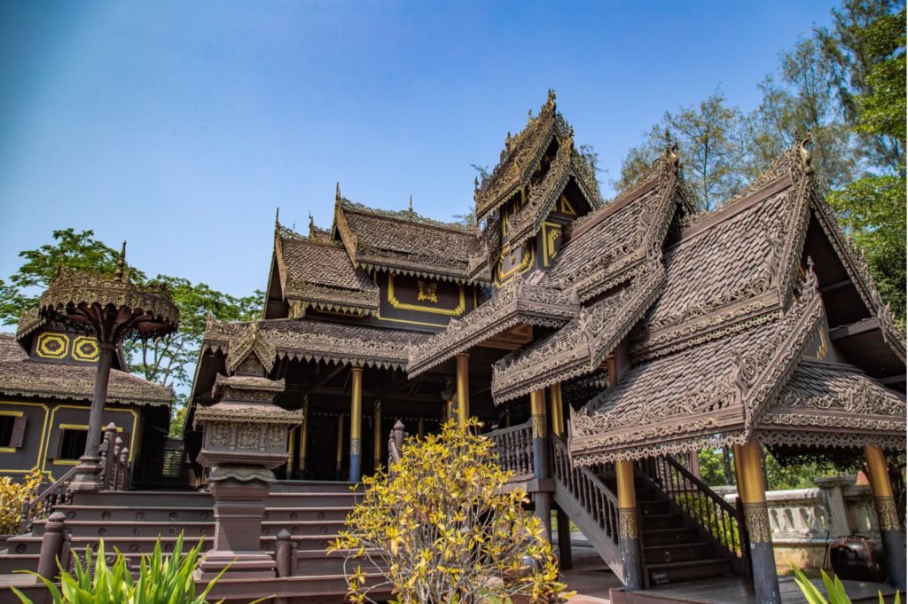 Traditional Thai temple in north east style