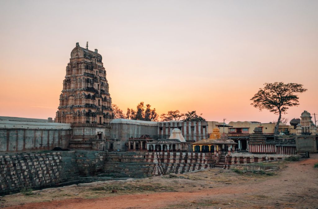 Virupakshha Temple during sunset