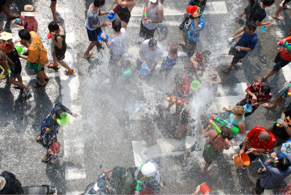 Water Fight in Songkran Festival
