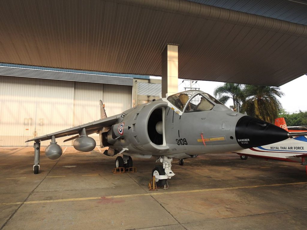 An airplane inside Royal Thai Airforce Museum