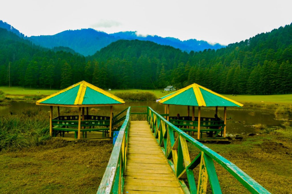 Canopy for seating next to Khajjiar lake