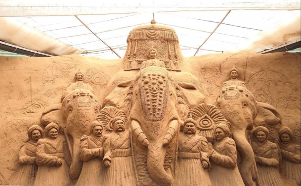 Dasara Procession Sculpture at Mysore Sand Sculpture Museum, day trip to Mysore