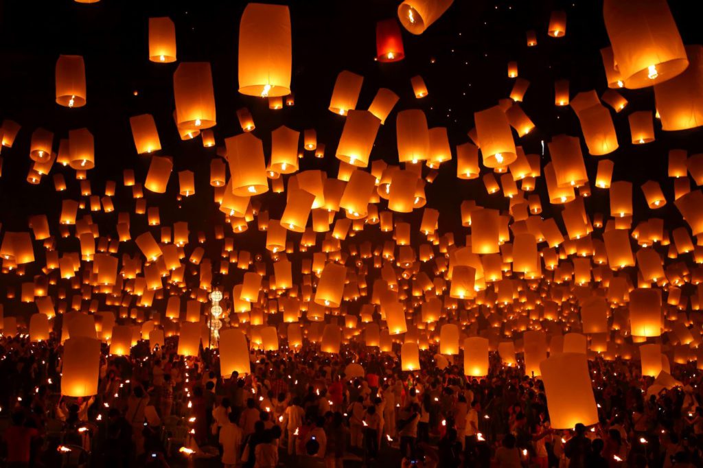 Floating Lanterns in Chiang Mai