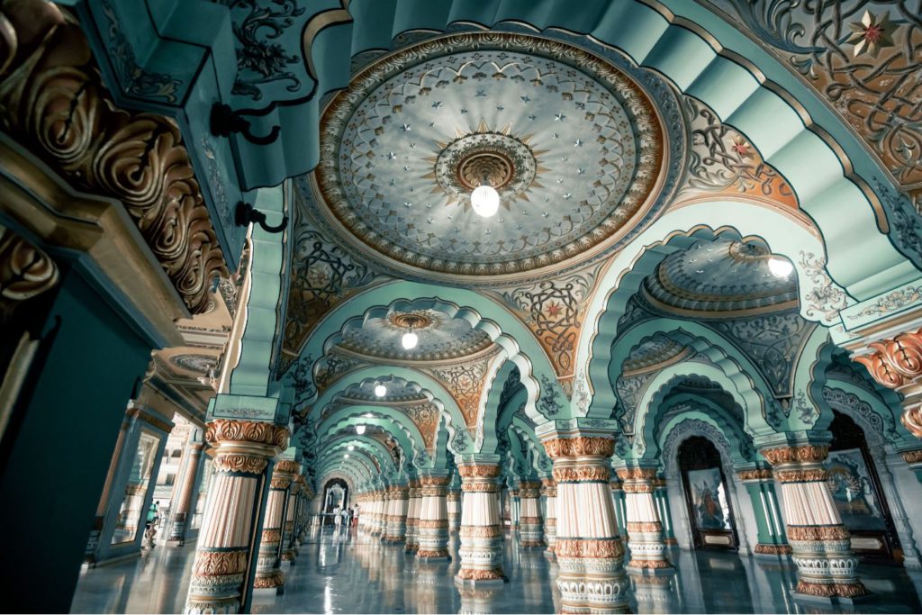 Inside Mysore Palace, day trip to Mysore