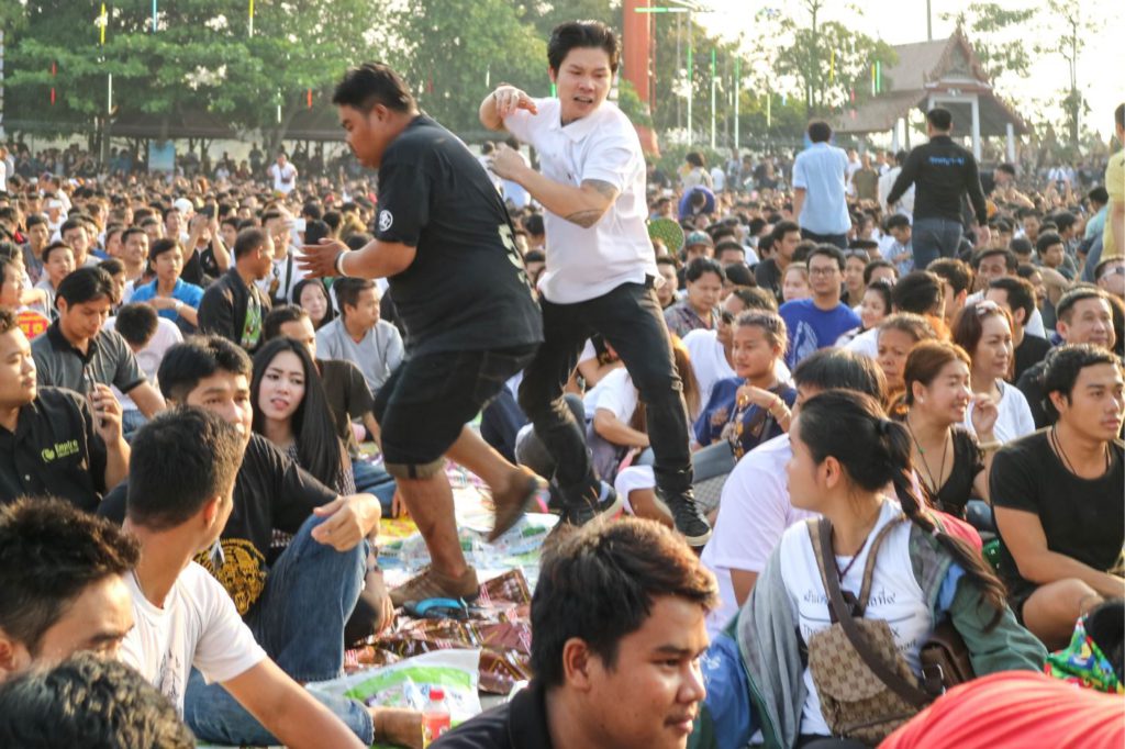 People gathered at Sak Yant festival