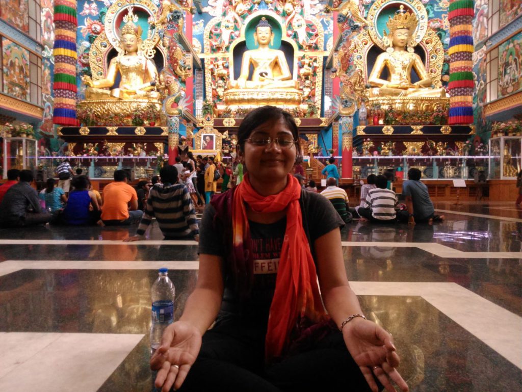 Prayer Hall Inside Namdroling Monastery