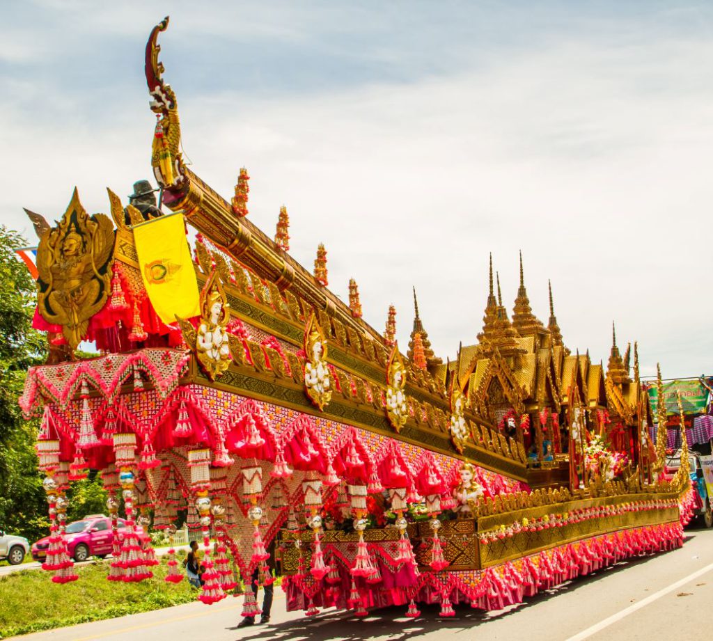 Procession taken out at Boon Bang Fai, Festival in thailand