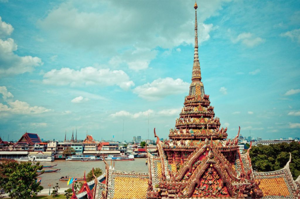 View from the top of Wat Arun's stairs