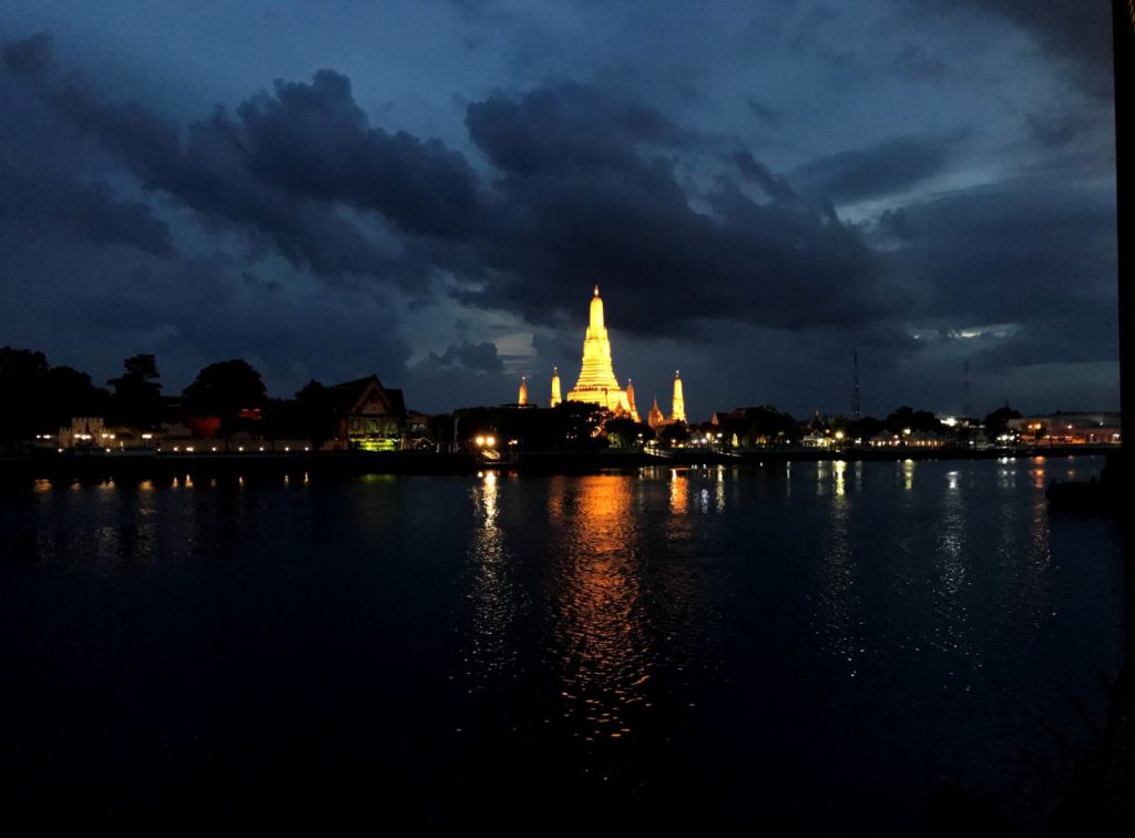 View of Wat Arun from Vivi, the coffee place