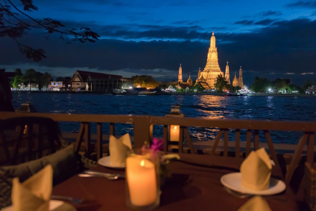 Wat Arun view from Dinner cruise on Chao Phraya River