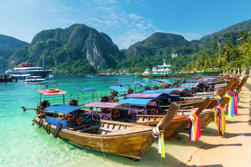 Long Tail Boats at Ao Tonsai Pier