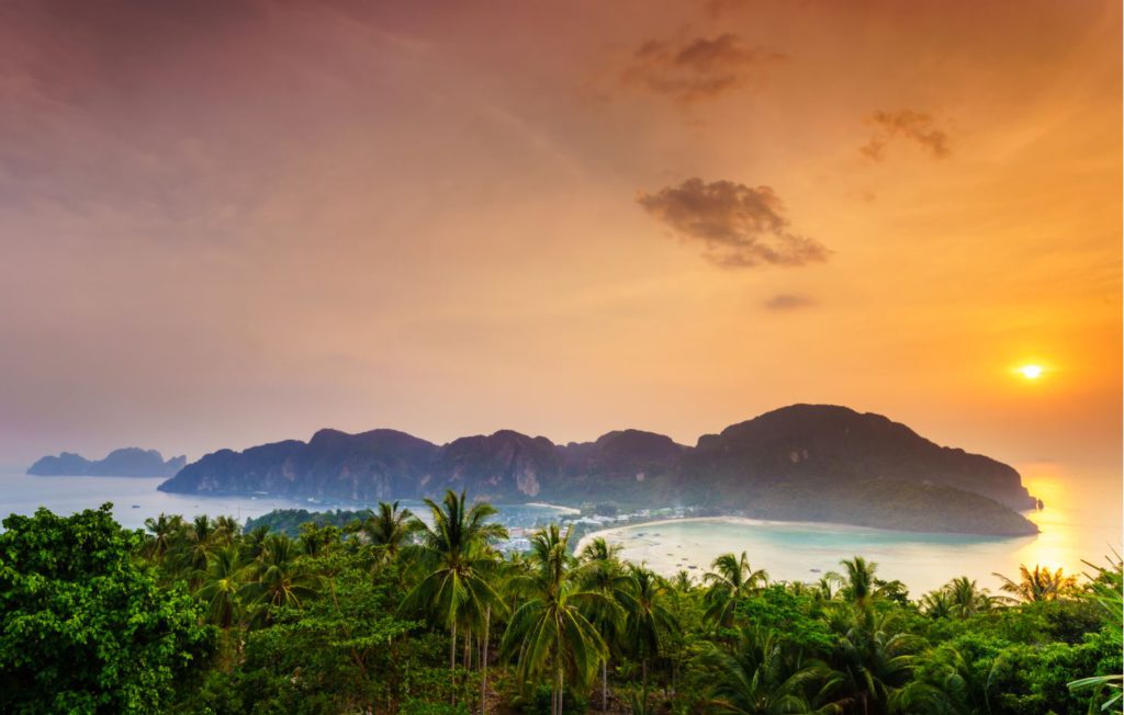 Sunset view from Ko Phi Phi viewpoint