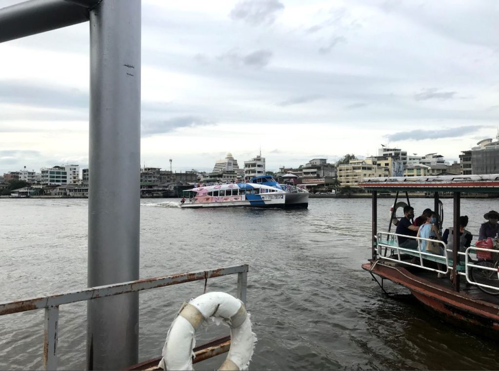 A hop-on-hop-off ferry on Chao Phraya River