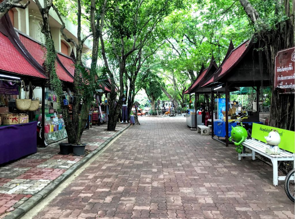 A small market outside the museum, Thai Human Imagery Museum