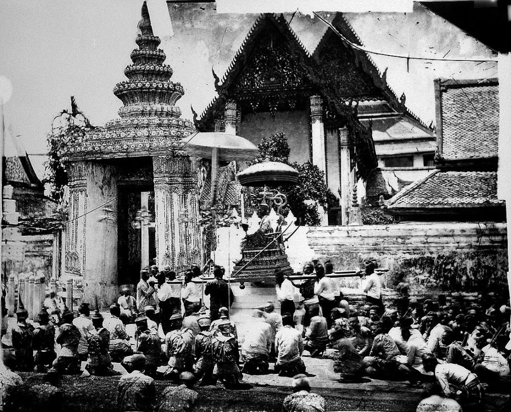 Arrival of the King of Siam at Wat Pho, 13 October 1865