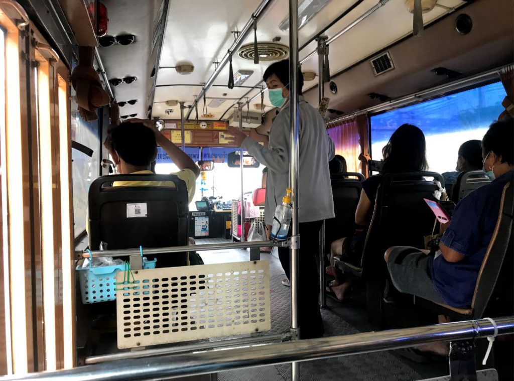 Bus (no. 84) ride to Wat Samphran