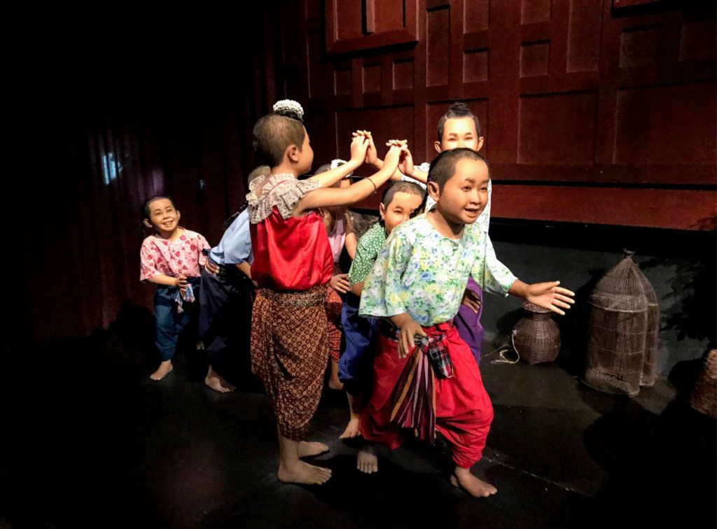 Children in Thailand playing local games, Thai Human Imagery Museum