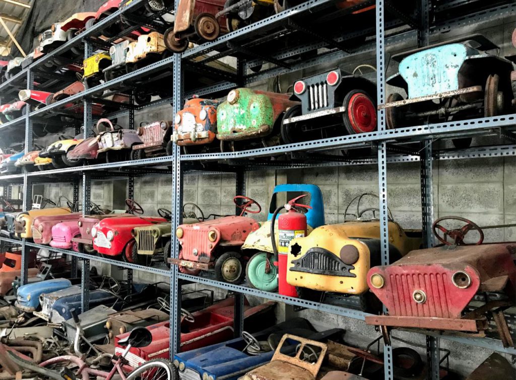 Collection of rustic toy cars, Jesada Technik Museum