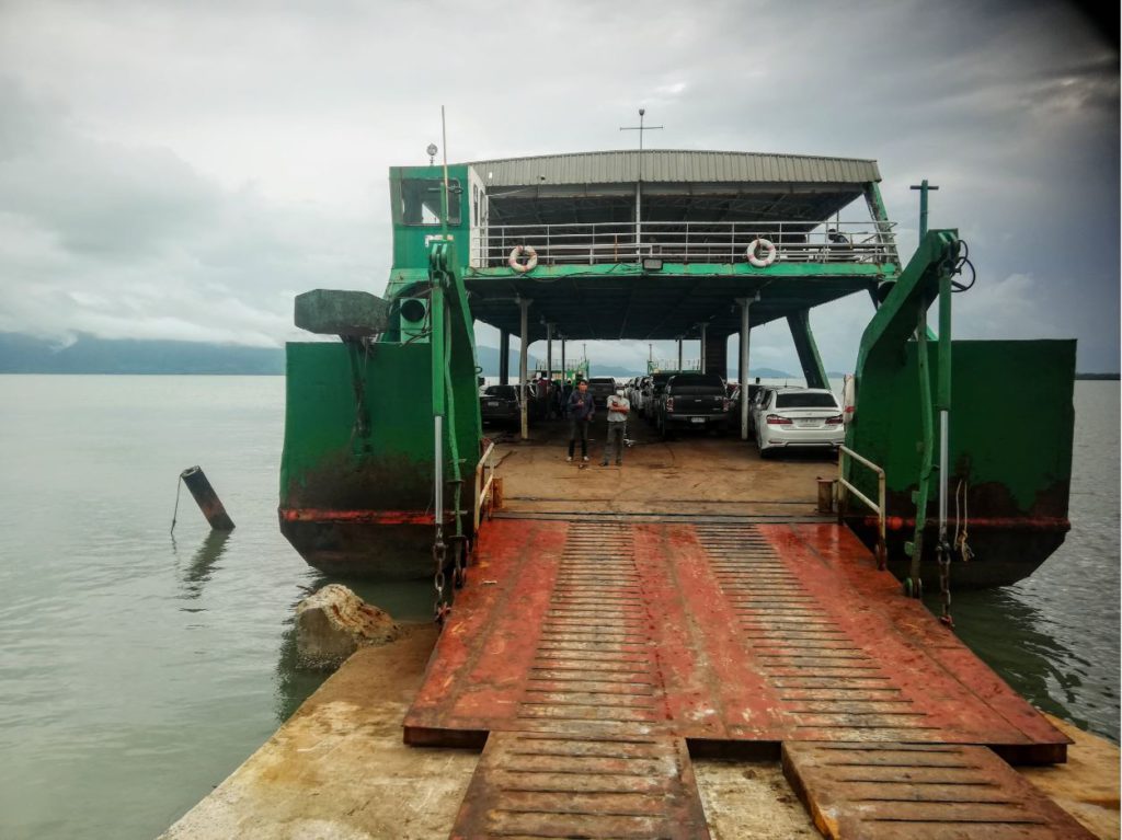 Ferry carrying vehicles and passengers to Koh Chang