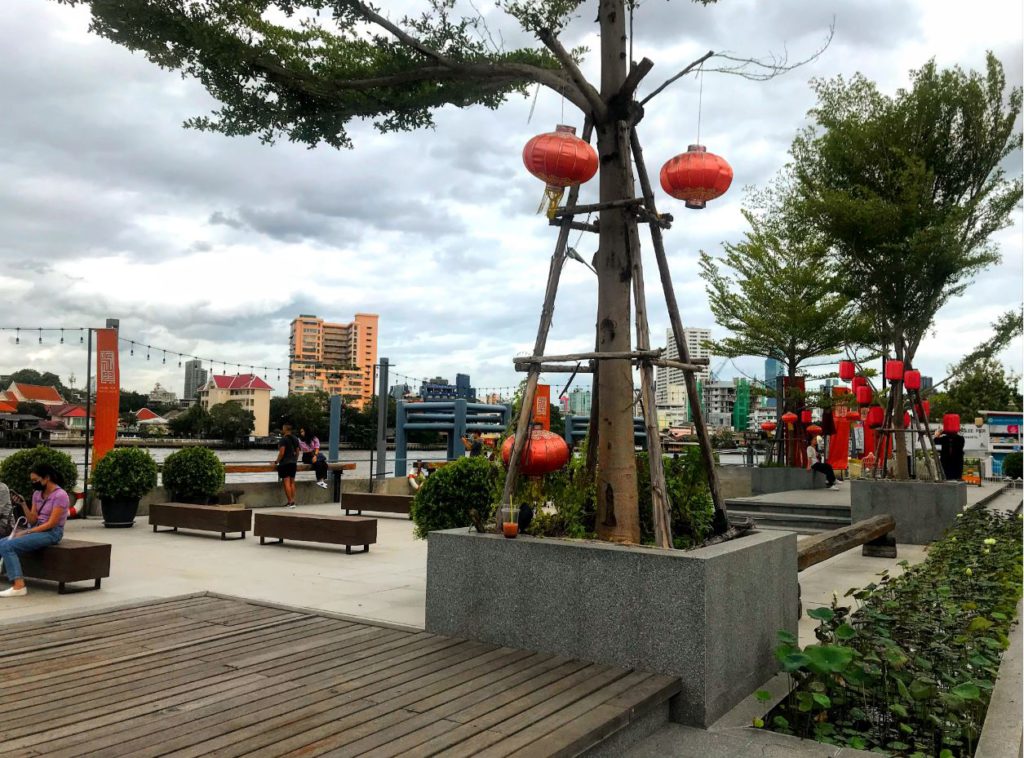 Riverside open area outside the art gallery