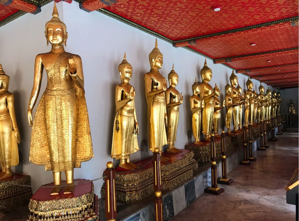 Statues of Golden Buddha in Wat Pho
