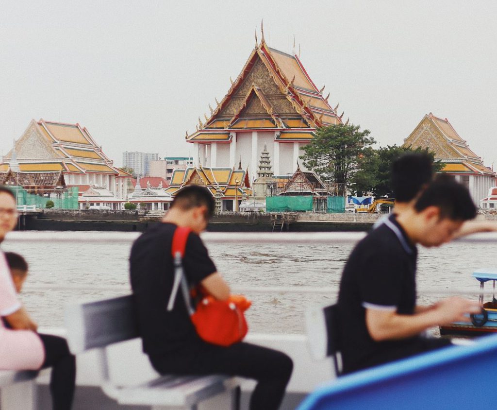 Thonburi Palace as seen by Chao Phraya river