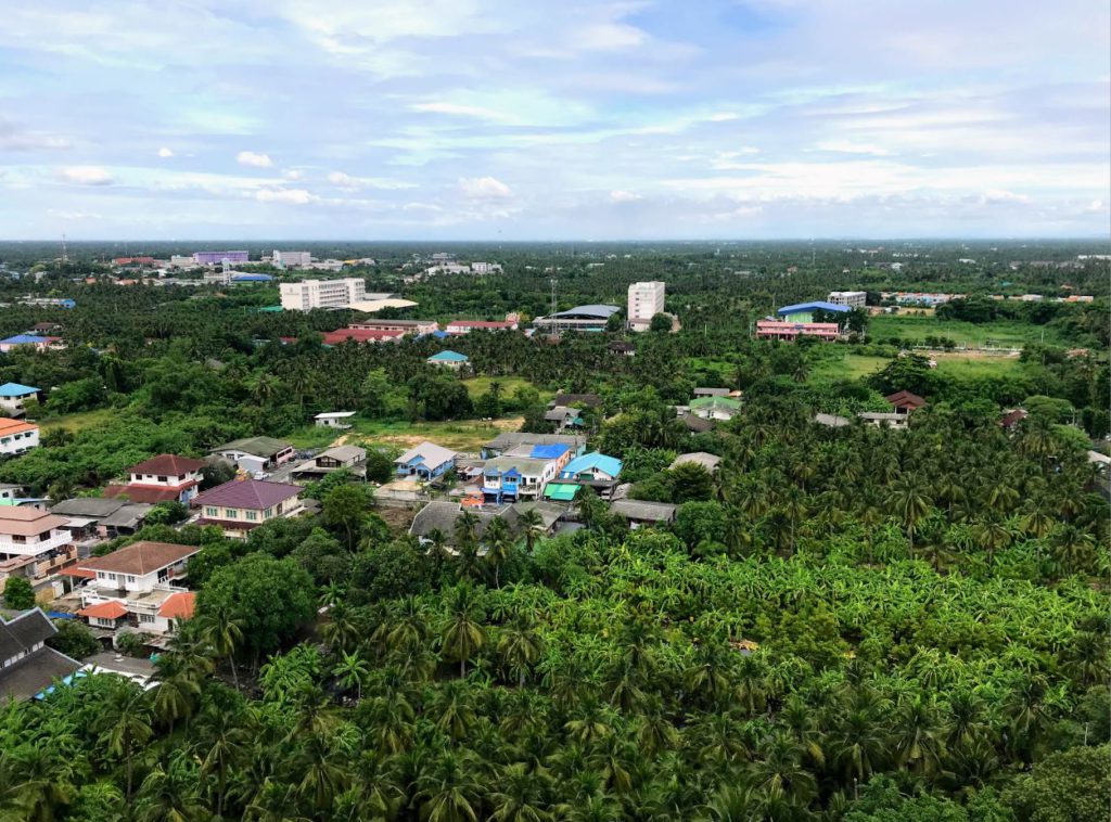 View from the top of Wat Samphran