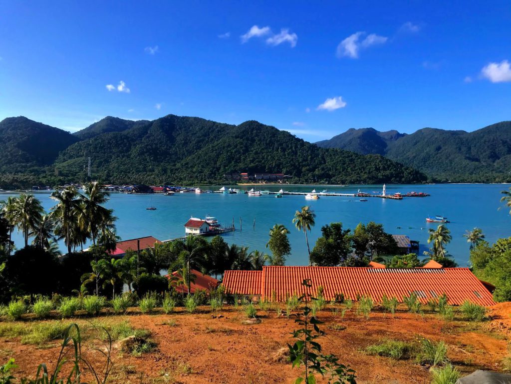 View of lighthouse and Bang Bao Pier