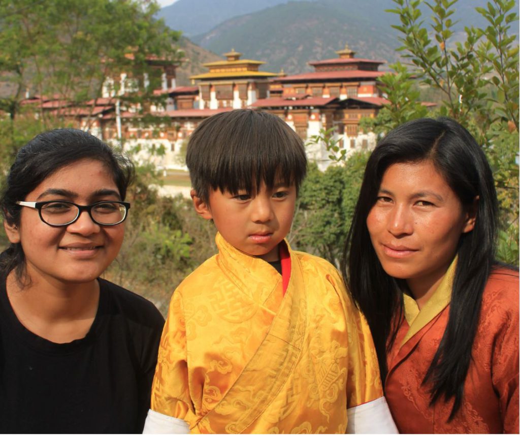 A quick photo with the locals in Punakha village