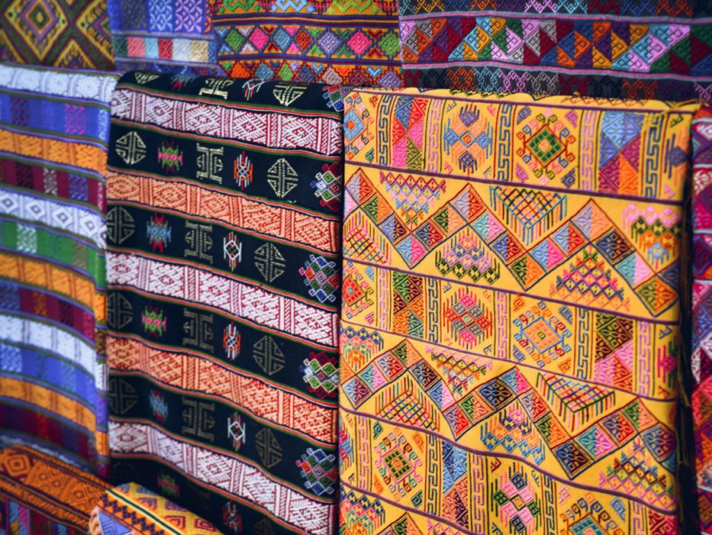 Bhutanese native motifs on textiles