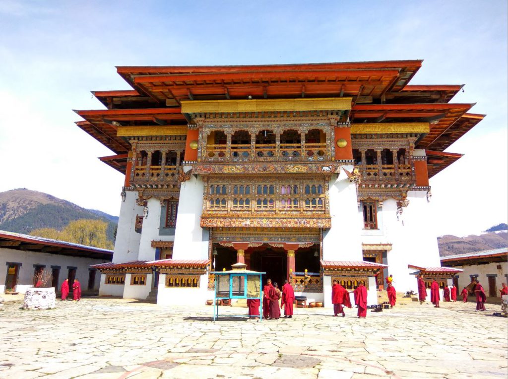 Gangtey Monastery Phobjikha valley Bhutan