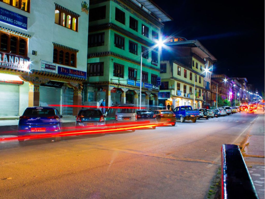 Thimphu at night