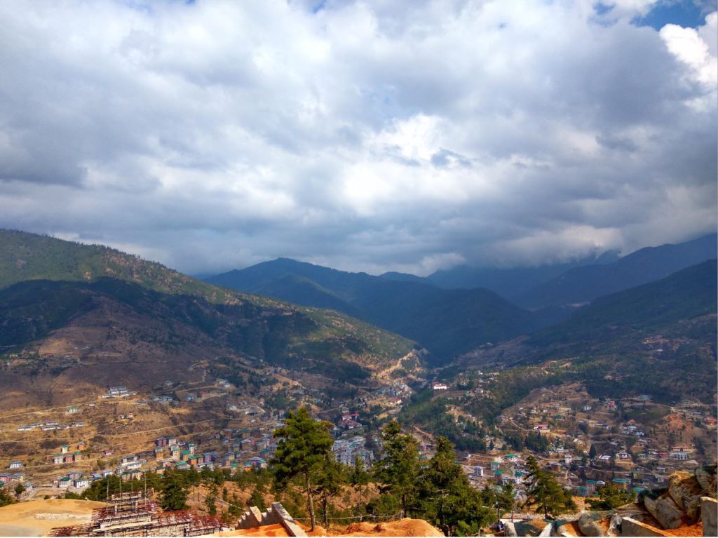 View of Thimphu city from Buddha Dordenma