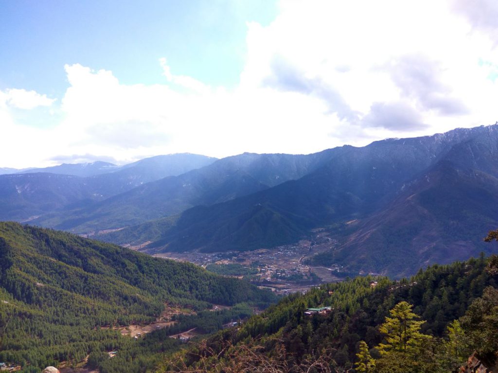 View of the Paro valley from the top