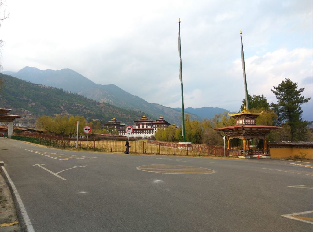 Walkaway at the entrance of the Dzong premises, Thimphu
